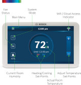 Connected Control Smart Phone Wi-Fi Thermostat - Works with Alexa - Touch Screen.