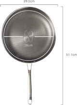 Stainless Steel Frying Pan 11" In Honeycomb Stainless Steel Frying Pan 11" In Honeycomb