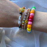 Floral Pearl Beaded Bracelet