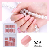 Reusable Stick-On-Nails 24pcs Full Cover Nail Artificial Tips Press On Nails Tips