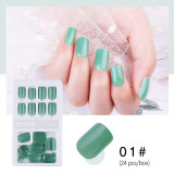 Reusable Stick-On-Nails 24pcs Full Cover Nail Artificial Tips Press On Nails Tips