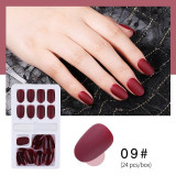 Reusable Stick-On-Nails 24pcs Full Cover Nail Artificial Tips Press On Nails Tips