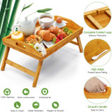 Pipishell Bamboo Bed Tray Table Breakfast Serving Tray