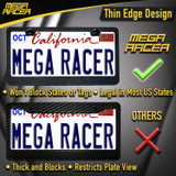 Mega Racer Carbon Fiber License Plate Frame