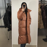 Women's Leather Parkas Jacket