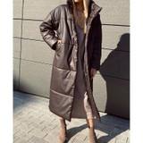 Women's Leather Parkas Jackets