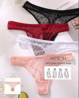 Women's 3Pcs G-String Thong Panties