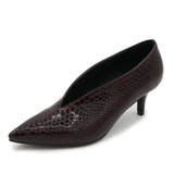 Block Heel Patent Leather Shoes Women