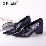 Block Heel Patent Leather Shoes Women