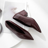Block Heel Patent Leather Shoes Women