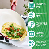 Ceramic Nonstick, Frying Pan/Skillet Set, 7" and 10",