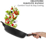 Nonstick Skillet,Deep Frying Pan with Glass Lid