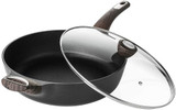 Nonstick Skillet,Deep Frying Pan with Glass Lid