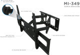 g TV Wall Mount | Swivel, Tilting, Double Stud Bracket | Fits up to 37"-70" TV