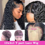 Brazilian Kinky Curly Human Hair Wigs 13x4 Lace Front Pre Plucked