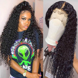 Brazilian Kinky Curly Human Hair Wigs 13x4 Lace Front Pre Plucked
