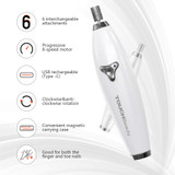 Nail Drill Kit by TOUCHBeauty 6 in 1 Nail Drill Kit with Storage Case
