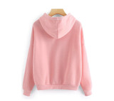 Women Hoodies Casual Kpop Finger Heart Love Pattern Hooded Sweatshirt