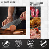 Samurai Set - Chef, Santoku, Pairing (Polkadot)