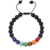 Natural Agate Frosted Volcanic Stone Bracelet