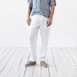 Loose-fit linen pants for men
