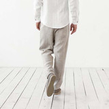 Loose-fit linen pants for men