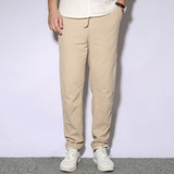 Loose-fit linen pants for men