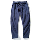 Loose-fit linen pants for men