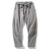 Loose-fit linen pants for men