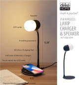 Led Desk lamp with QI Wireless Smart Charger