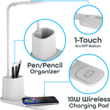 LED Desk Lamp with Wireless Charger