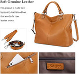 Kattie Women's Soft Genuine Leather Tote Bag, Top Satchel Purses and Handbags
