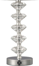 USB Table Lamps Crystal Set of 2 for Living Room 23
