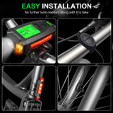 Super Bright Front Headlight and Rear LED Bicycle Light, 5 Light Modes.