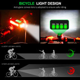 Super Bright Front Headlight and Rear LED Bicycle Light, 5 Light Modes.