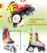 Roller Skates for Kids Girls with Adjustable Size