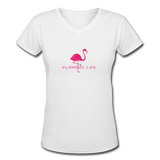 Flamingo Life Womens V Neck