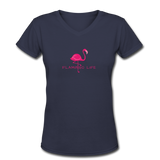 Flamingo Life Womens V Neck
