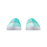 Flamingo Life Green Plaid Slip-On Canvas Mens and Womens Shoes
