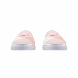 Flamingo Life Pink Plaid Slip-On Canvas Shoe Mens and Womens