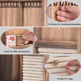 Wall Mounted Jewelry Organizer With Rustic Wood