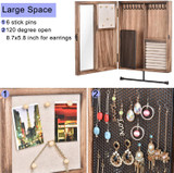 Wall Mounted Jewelry Organizer With Rustic Wood