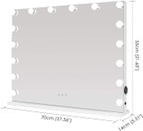 SHOWTIMEZ Vanity Mirror with Lights, Wall-Mounted or Tabletop