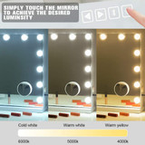 FENCHILIN Large Vanity Mirror with Lights and Bluetooth Speaker,Hollywood Lighted Makeup Mirror