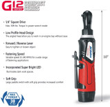 12V Li-ion Cordless ¼” & 3/8” Rachet Wrench Combo Tool Kits (1 Battery Tool Kit).