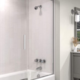 Bathtub and Shower Faucet Set with 3 Handles, Polished Chrome