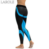 Mesh Pattern Print Elastic fitness Leggings For Women Sporting Workout And Yoga