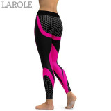 Mesh Pattern Print Elastic fitness Leggings For Women Sporting Workout And Yoga