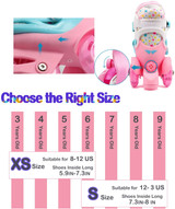 Adjustable Roller Skates for Kids Girls Ladies with Light Up Flash LED Wheels