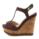 Peep Toe High Heel Platform Shoes | Wedge Heel Sandals